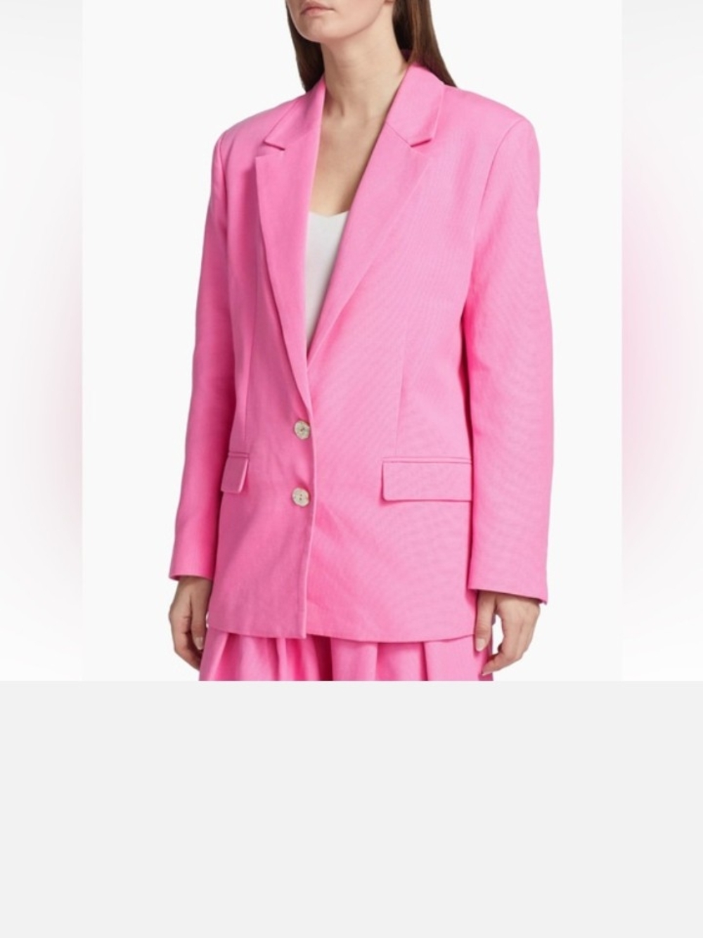 FARM Rio Bright Pink Single-Breasted Tailored Blazer